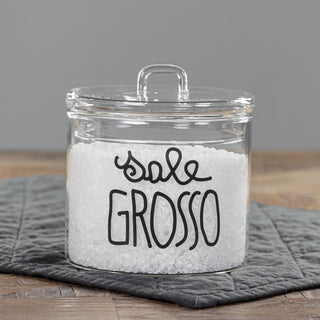 Simple Day Coarse Salt Glass Jar 12x13 cm