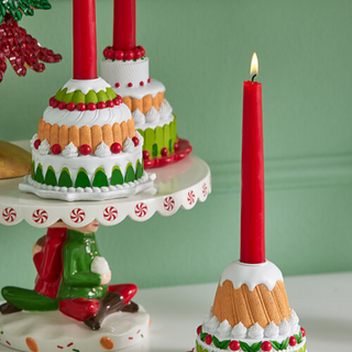 EDG Enzo De Gasperi Set 2 Pezzi Candele Stelo Rosso