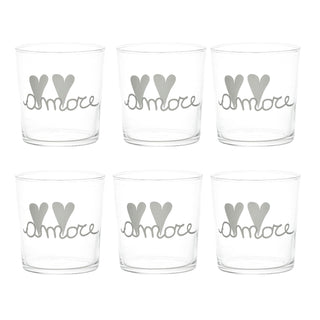 Simple Day Set 6 Acqua Amore Glasses 35.5 cl
