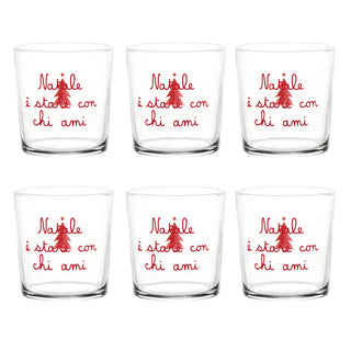 Simple Day 6er-Set Gläser „Weihnachten bedeutet, mit den Liebsten zusammen zu sein“ (35 cl)