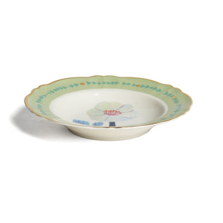 Bitossi Home Plato hondo Botanica Verde de porcelana 23 cm