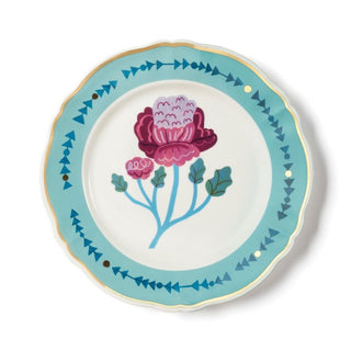 Bitossi Home Blue Botanical Dinner Plate in porcelain 26.5 cm