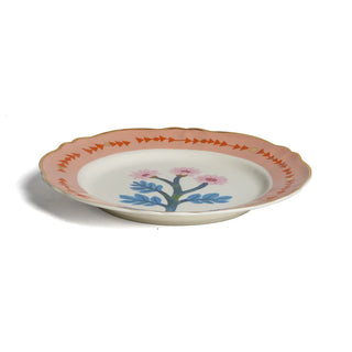 Bitossi Home Pink Botanical Dinner Plate in porcelain 26.5 cm