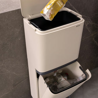 Brabantia Pattumiera Recycle Bin SortUp Hi 20+25 lt Soft Beige