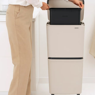 Brabantia Pattumiera Recycle Bin SortUp Hi 10+10+25 lt Soft Beige