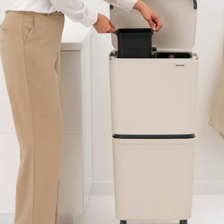 Brabantia Pattumiera Recycle Bin SortUp Hi 10+10+25 lt Soft Beige