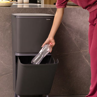 Brabantia Pattumiera Recycle Bin SortUp Hi 10+10+25 lt Dark Grey