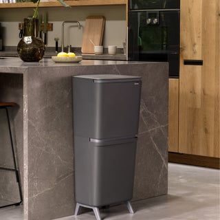 Brabantia Pattumiera Recycle Bin SortUp Hi 10+10+25 lt Dark Grey