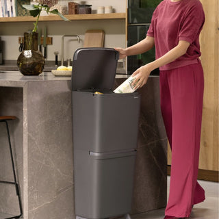 Brabantia Pattumiera Recycle Bin SortUp Hi 10+10+25 lt Dark Grey