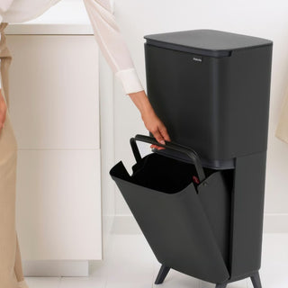 Brabantia Pattumiera Recycle Bin SortUp Hi 10+10+25 lt Dark Grey