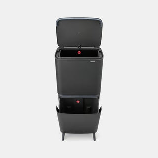 Brabantia Pattumiera Recycle Bin SortUp Hi 10+10+25 lt Dark Grey