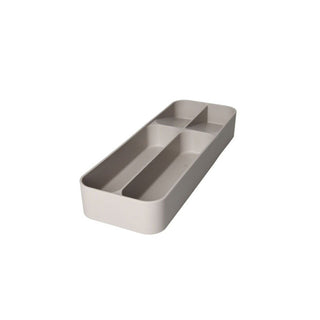 Brandani 4-compartment cutlery tray in dove grey