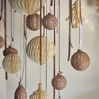 EDG Enzo De Gasperi Weiße Origami-Weihnachtskugel D20