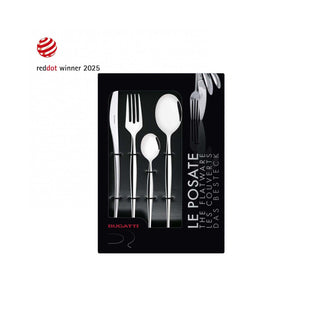 Bugatti 24-teiliges Natura Edelstahl-Besteckset mit Hochglanz-Finish