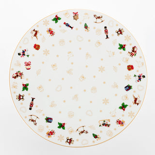 Weissestal Weihnachtstortenständer Spielzeug D28 cm aus Porzellan