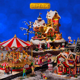 Lemax Pueblo Navideño Decoración Set de 4 Farolas