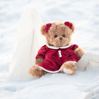 Lena Flowers Outdoor Bow with Red Velvet Bells H30 cm