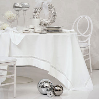 Blumarine Contessa Tablecloth 180x300 cm White