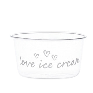 Simple Day Set 2 Glass Cups Love Ice Cream 20cl