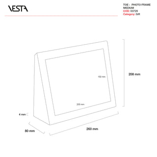 Vesta Medium Toe Photo Frame in Acrylic Crystal