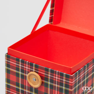 EDG Enzo de Gasperi Set of 4 Red Tartan Gift Boxes