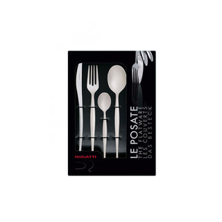 Bugatti 24 Piece Cutlery Set Nature Stainless Steel Sandblasted