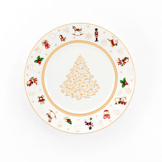 Weissestal 18-teiliges Weihnachtstischservice-Spielzeug aus Porzellan