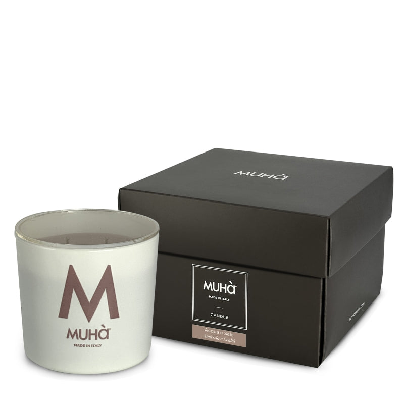 Muhà Candela in Vetro 270g Acqua e Sale