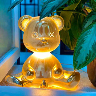 Qeeboo Lampada da Tavolo Teddy Boy Luce Led Gold