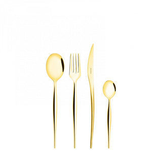 Bugatti 24 Piece Cutlery Set Nature Stainless Steel Gold