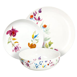 Tognana Edge Iris Tellerset 18-teilig aus Porzellan