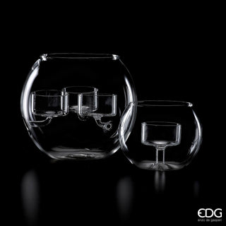 EDG Enzo De Gasperi Glass Sphere Candle Holder H10 cm