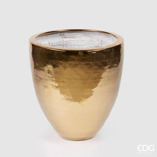 EDG Enzo De Gasperi Vaso Fenice Svasato Grande Placcato oro H60 D57 cm