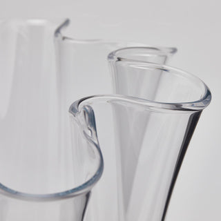 EDG Enzo De Gasperi Drappo Glass Vase H40 cm Transparent