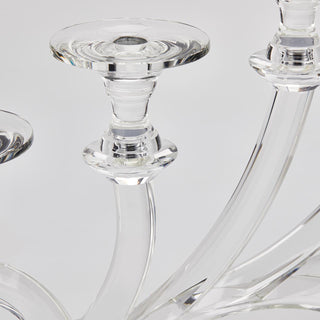 EDG Enzo De Gasperi Portacandela Crystal Onde 5 Fuochi H44 cm