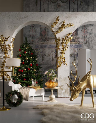 EDG Base de ciervo Enzo de Gasperi para árbol de Navidad Alt. 140 cm dorado