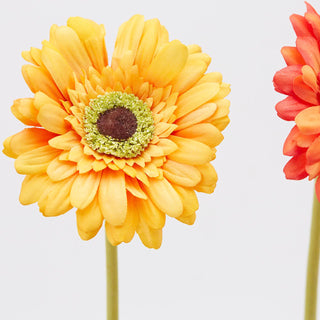 EDG Enzo De Gasperi Set of 2 Artificial Branches of Gerbera Rex H60 cm Shades of Orange