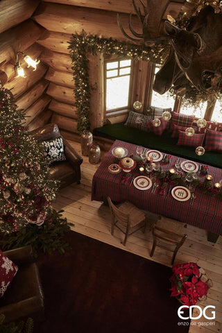 EDG Enzo De Gasperi Festone Taxus con pigne  H183 cm