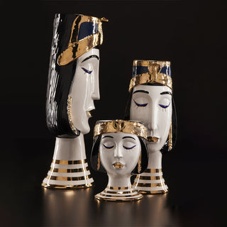 EDG Enzo De Gasperi Vase Egypt Iside H26 D18 cm
