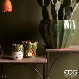 EDG Enzo De Gasperi Porta Tealight Ficodindia H13,5xD13 cm