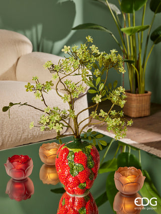 EDG Enzo De Gasperi Set of 3 Lotus Flower Candle Holders D10.5 Multicolor Satin