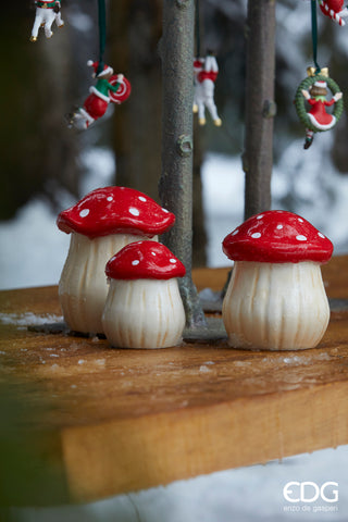 EDG Enzo De Gasperi Christmas Mushroom Container H12.5 cm