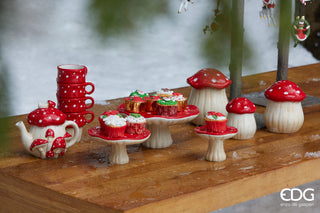 EDG Enzo De Gasperi Christmas Mushroom Container H16.5 cm