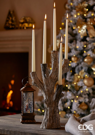 EDG Enzo De Gasperi Set 2 Candele Stelo Avorio H30 cm