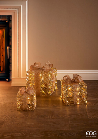 EDG Enzo De Gasperi Decoro Set 3 Pacchi Regalo 90 Microled