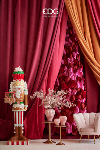 EDG Enzo de Gasperi Soldatino Schiaccianoci Marzapane Con Carillon Musica e Movimento H216 cm