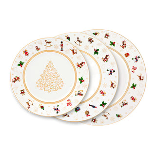 Weissestal 18-teiliges Weihnachtstischservice-Spielzeug aus Porzellan