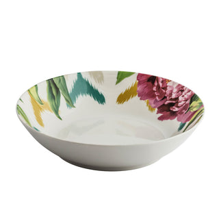 Galbiati Peonies Salad Bowl in New Bone China Porcelain