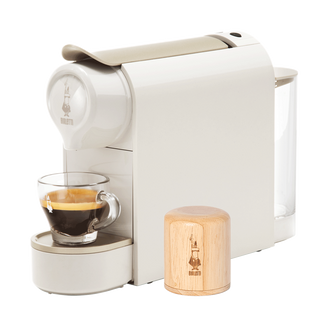 Bialetti Gioia Responsible Capsule Coffee Machine White and Gold