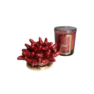 Melaverde Candle 100g Bordeaux Anemone H13 cm